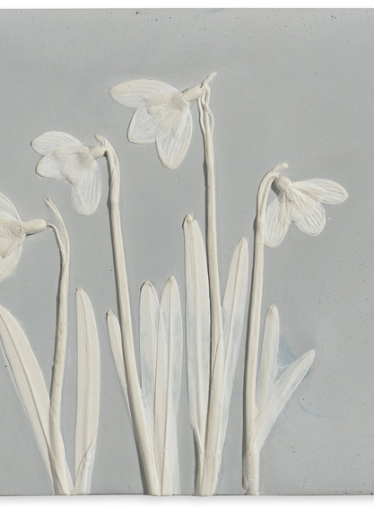 Snowdrops in a Line - in Blue Wedgwood