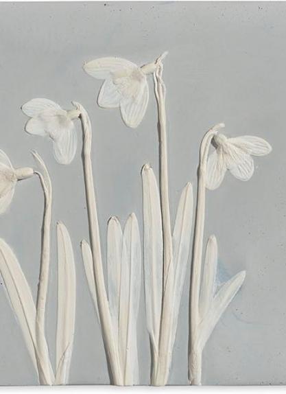 Snowdrops in a Line - in Blue Wedgewood 
